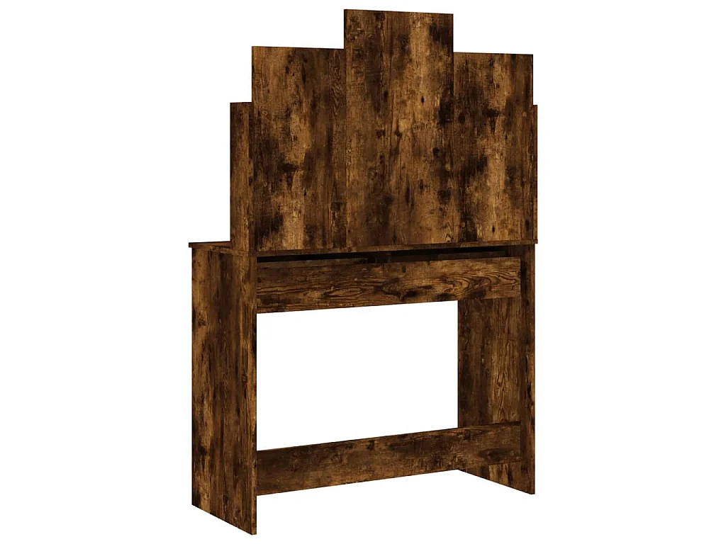 Coiffeuse avec miroir chêne fumé 96x39x142 cm