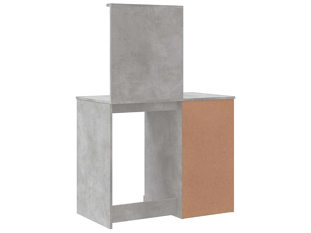 Schminktisch mit LED-Leuchten Betongrau 90x42x132,5 cm
