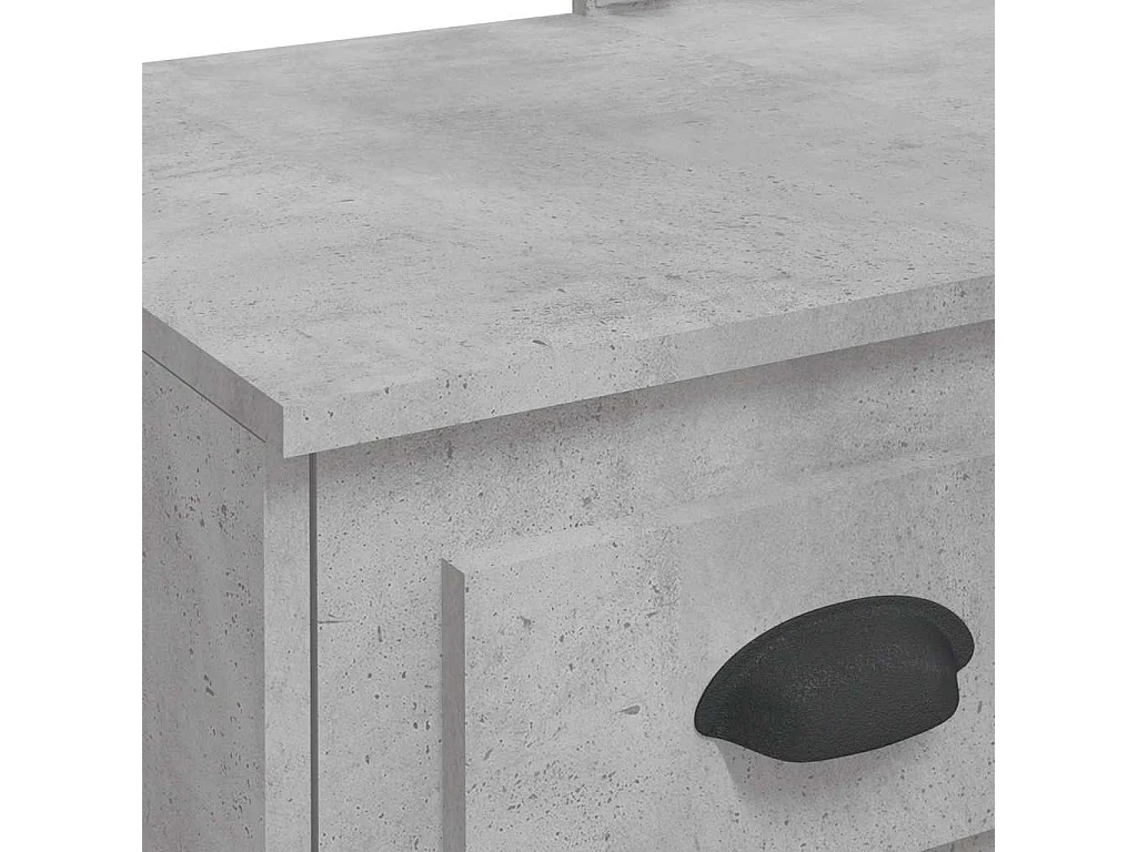 Schminktisch mit LED-Leuchten Betongrau 90x42x132,5 cm