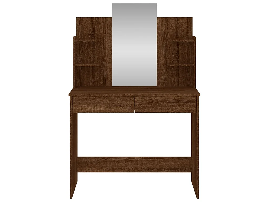 Coiffeuse avec miroir chêne marron 96x39x142 cm