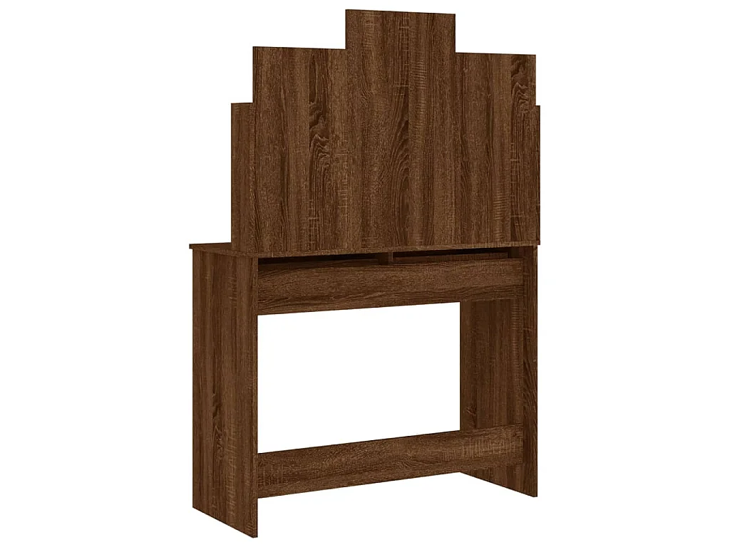 Coiffeuse avec miroir chêne marron 96x39x142 cm