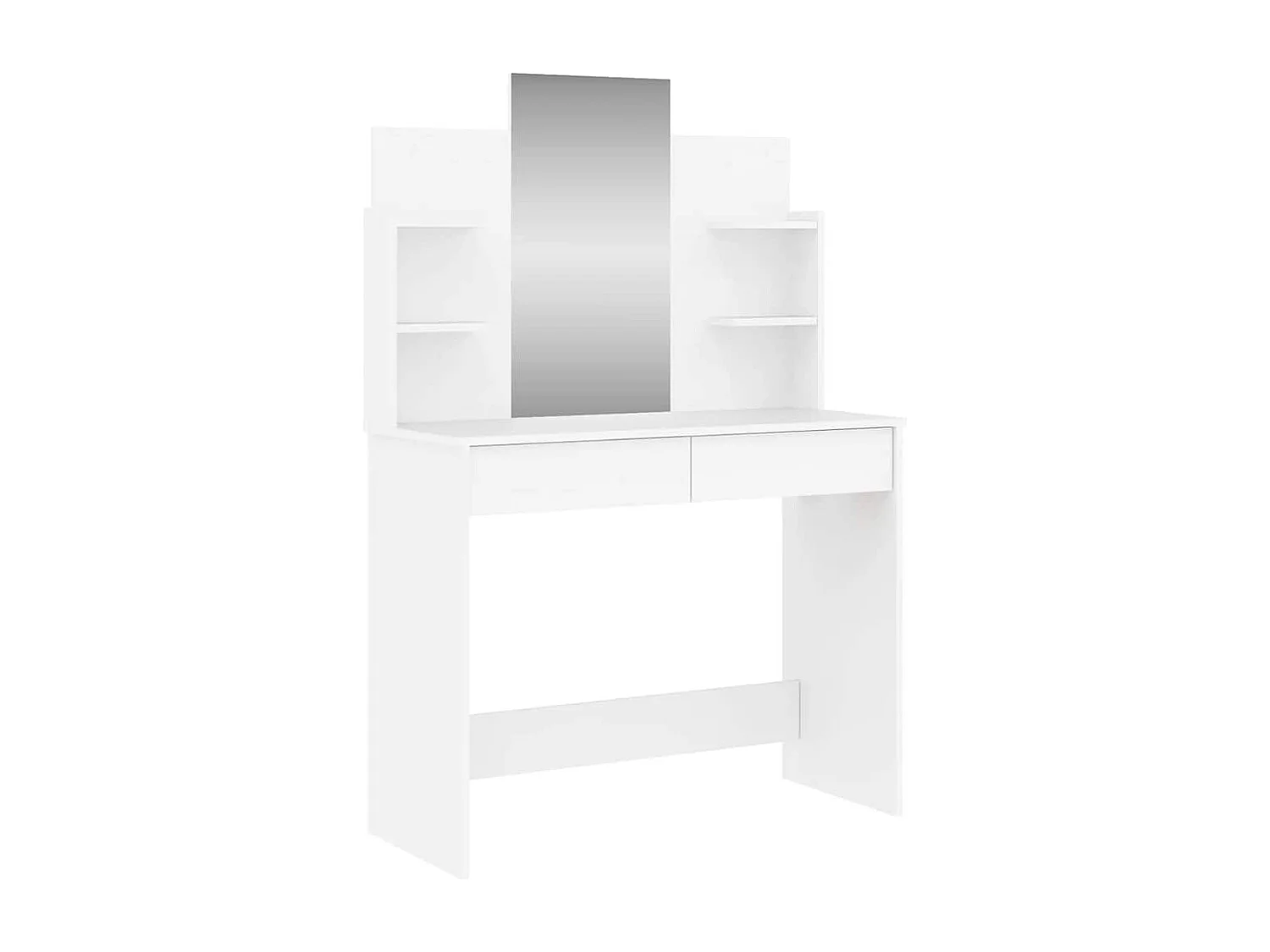 Coiffeuse avec miroir blanc 96x39x142 cm