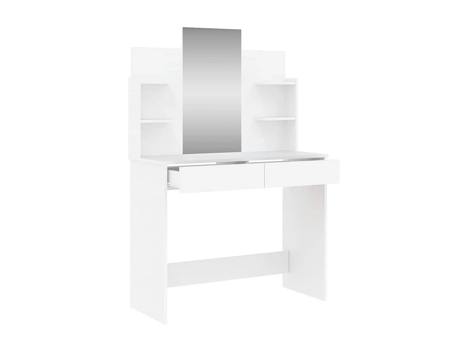 Toeletta con Specchio Bianco 96x39x142 cm