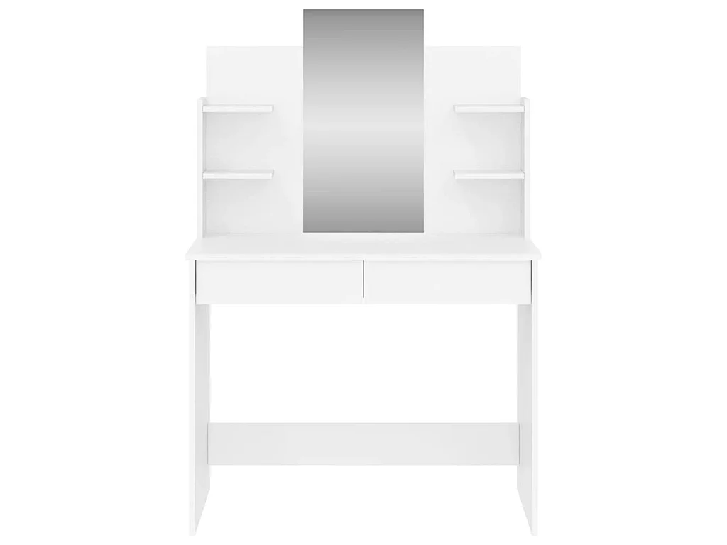 Kaptafel met spiegel 96x39x142 cm wit