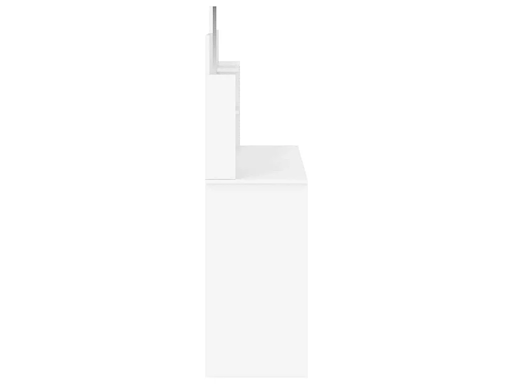 Kaptafel met spiegel 96x39x142 cm wit