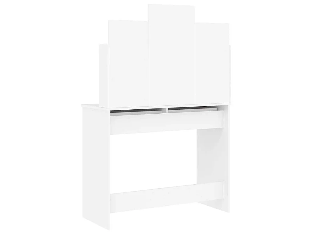 Kaptafel met spiegel 96x39x142 cm wit