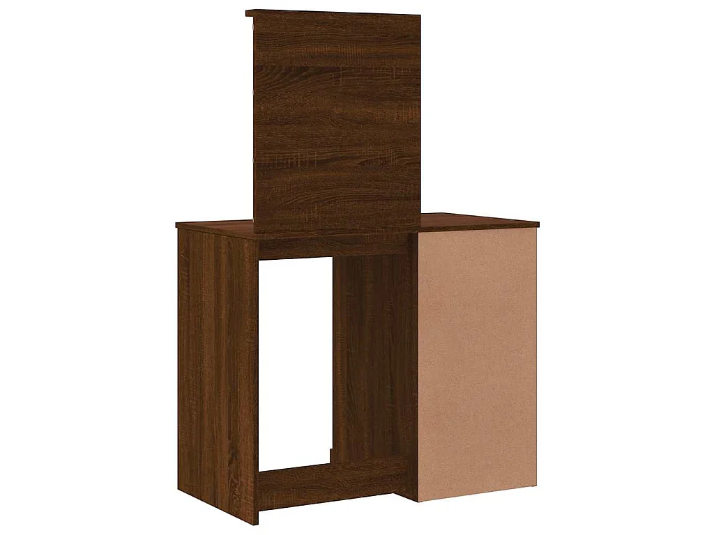 Coiffeuse avec lumières LED chêne marron 90x42x132,5 cm