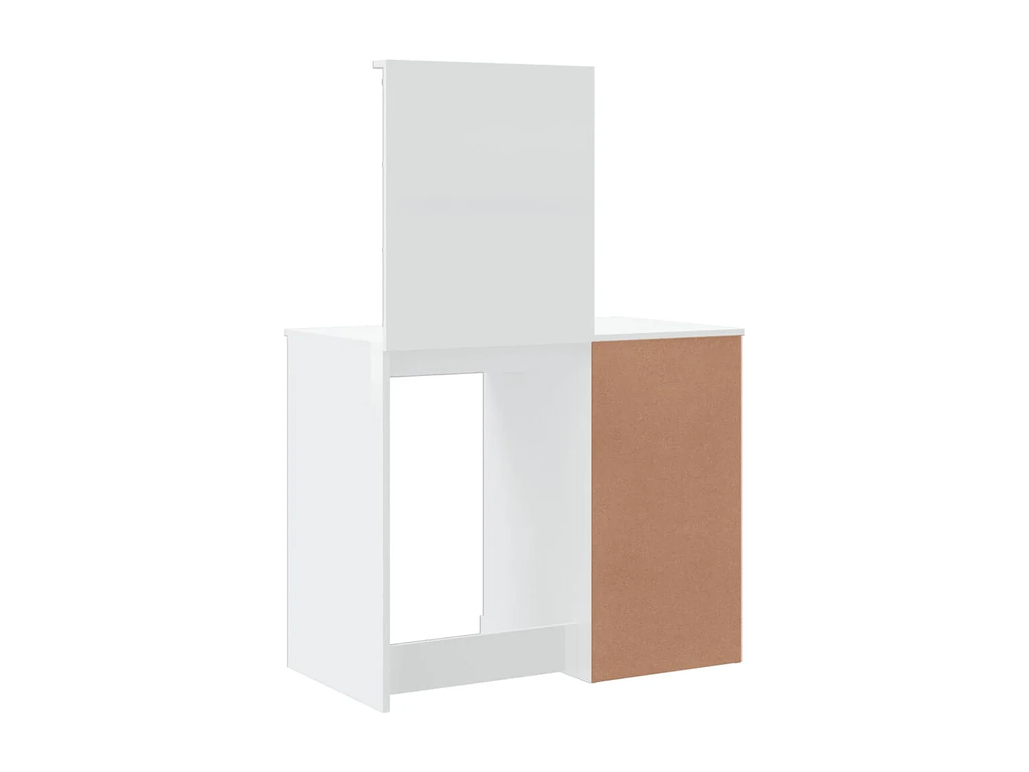 Toeletta con Luci LED Bianco Lucido 90x42x132,5 cm