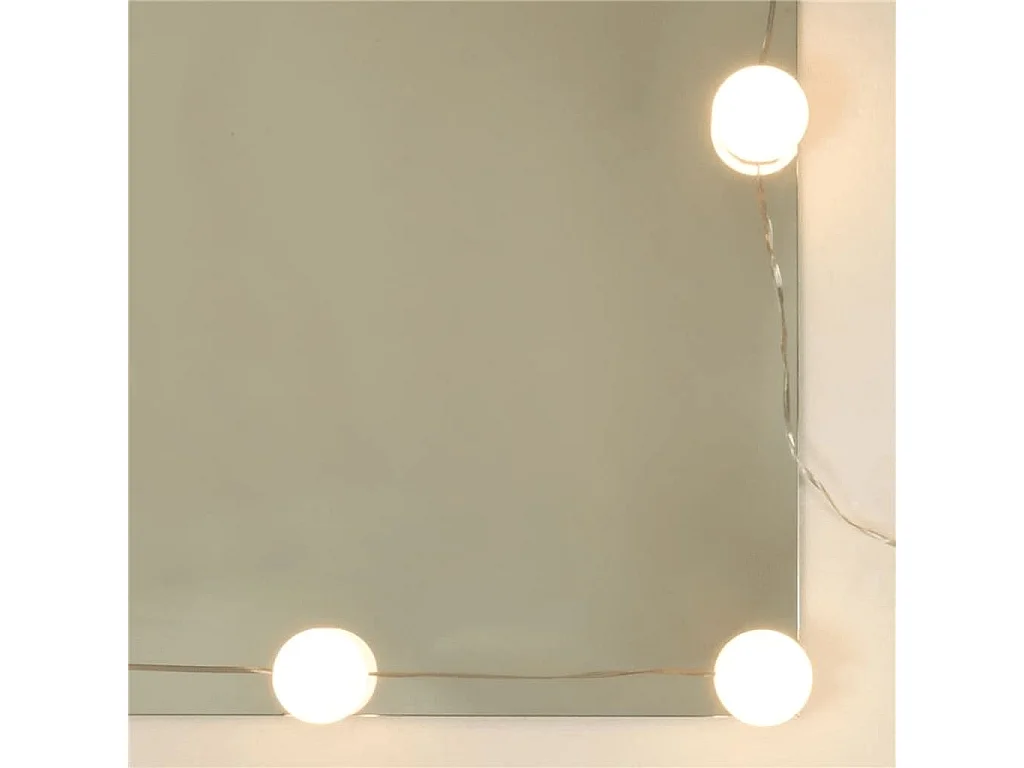 Schminktisch-Set mit LED Räuchereiche Holzwerkstoff