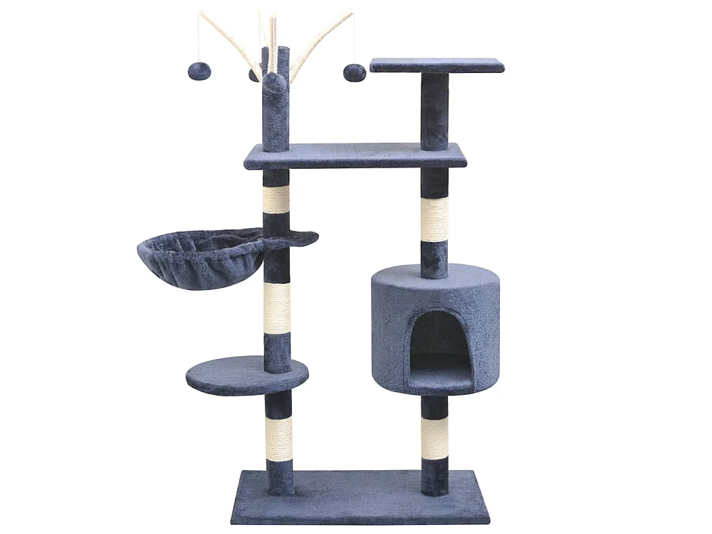 Kattenkrabpaal met sisal krabpalen 125 cm donkerblauw