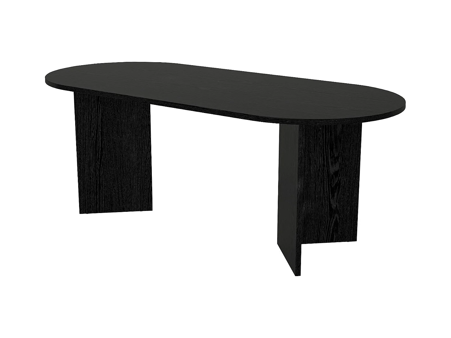 Mesa de comedor para 8 personas - Negro - TOPANIA