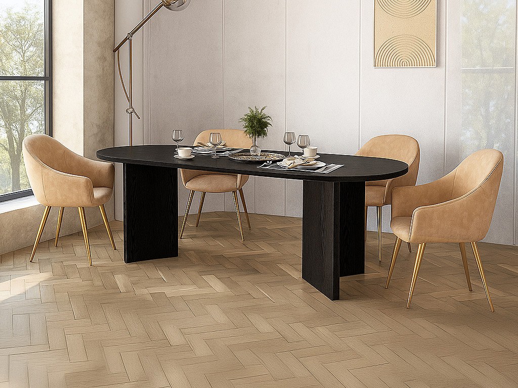 Esstisch 8 Personen - Schwarz - TOPANIA günstig online kaufen