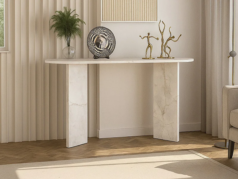 Console - Effet marbre blanc - TOPANIA