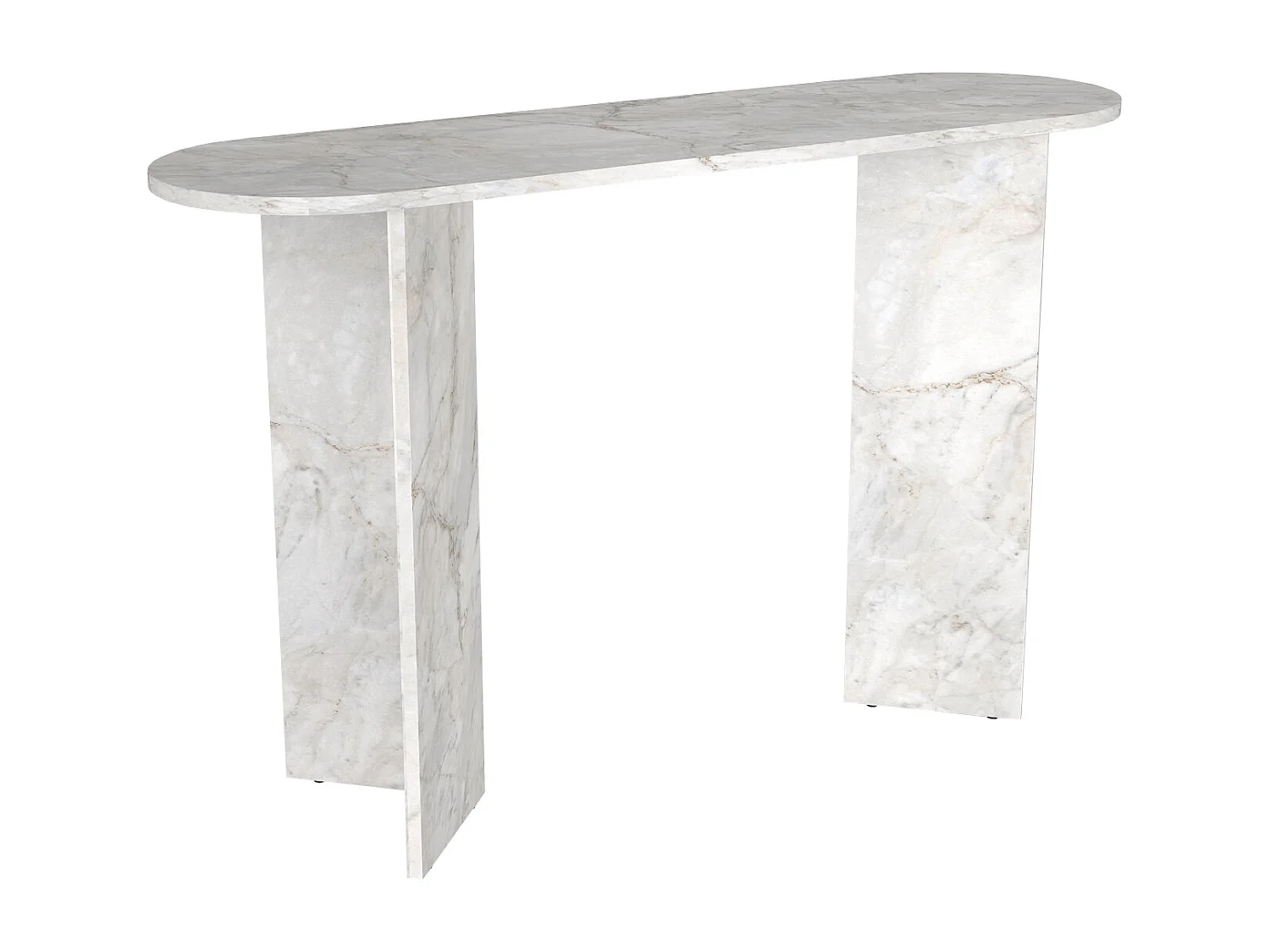 Sidetable - Witte marmerlook - TOPANIA