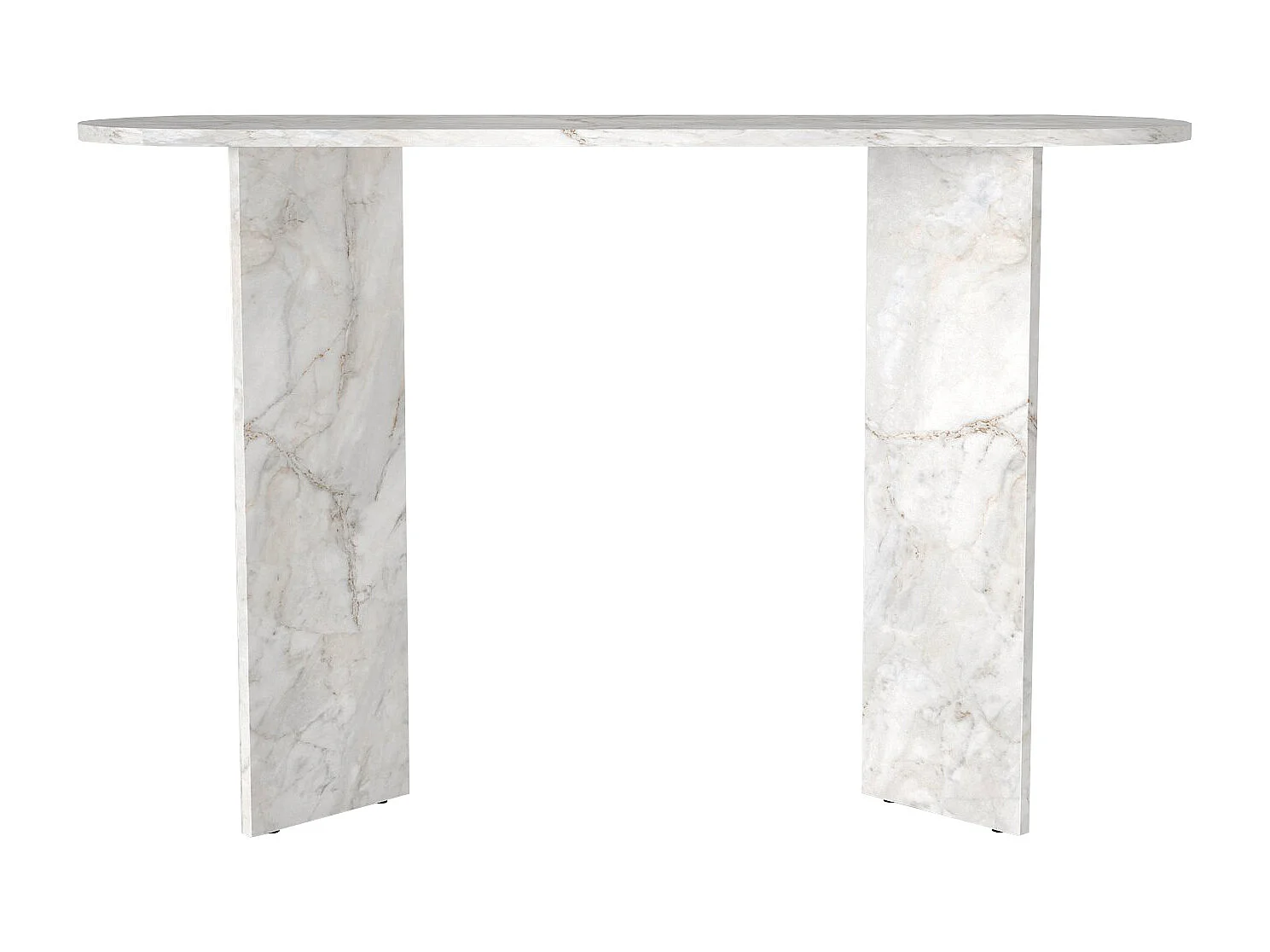 Sidetable - Witte marmerlook - TOPANIA