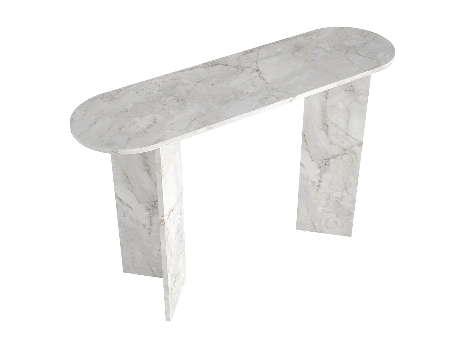 Sidetable - Witte marmerlook - TOPANIA