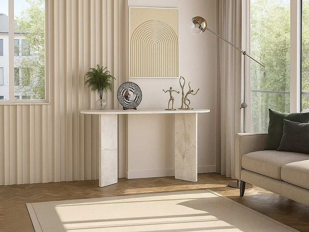 Console - Effet marbre blanc - TOPANIA