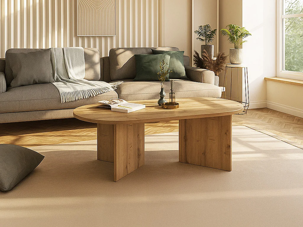 Table basse - Naturel clair - TOPANIA