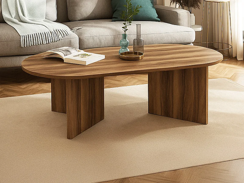 Salontafel - donker naturel - TOPANIA