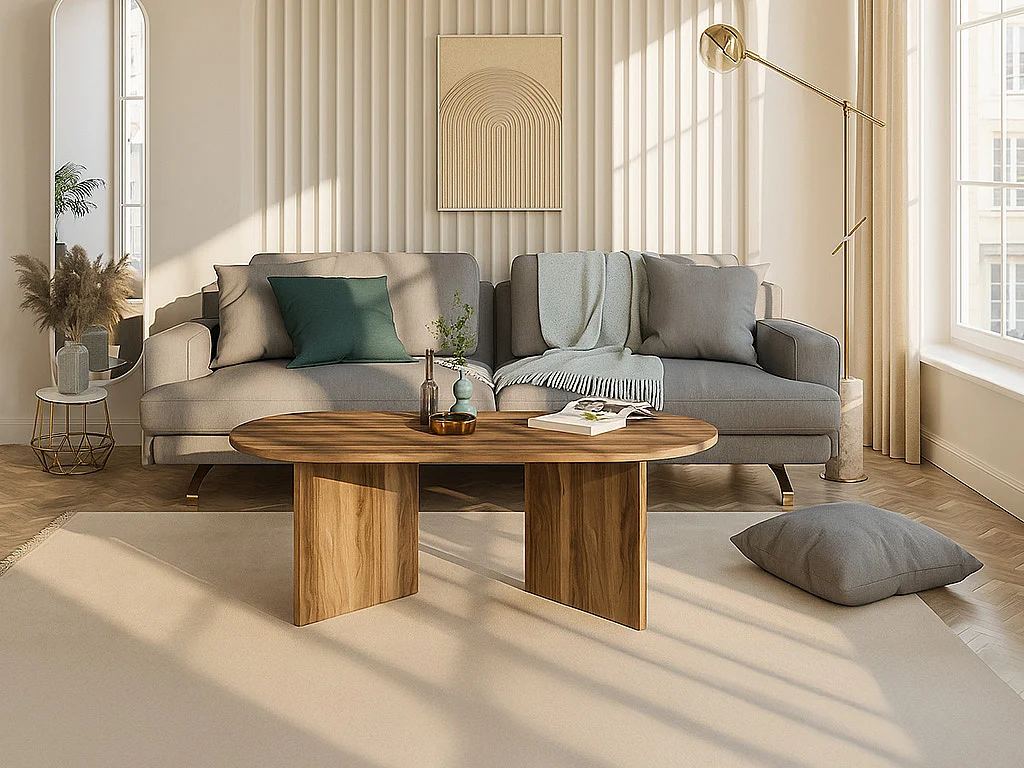 Table basse - Naturel foncé - TOPANIA