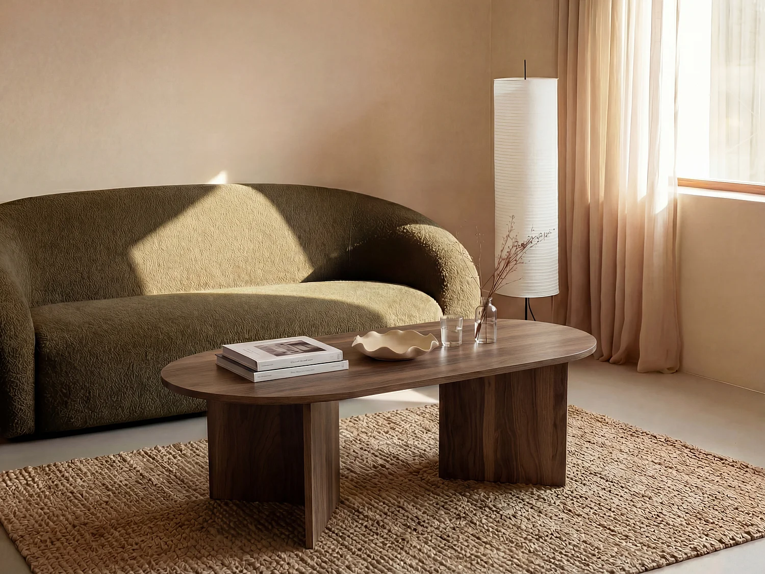 Mesa de centro natural escuro - TOPANIA