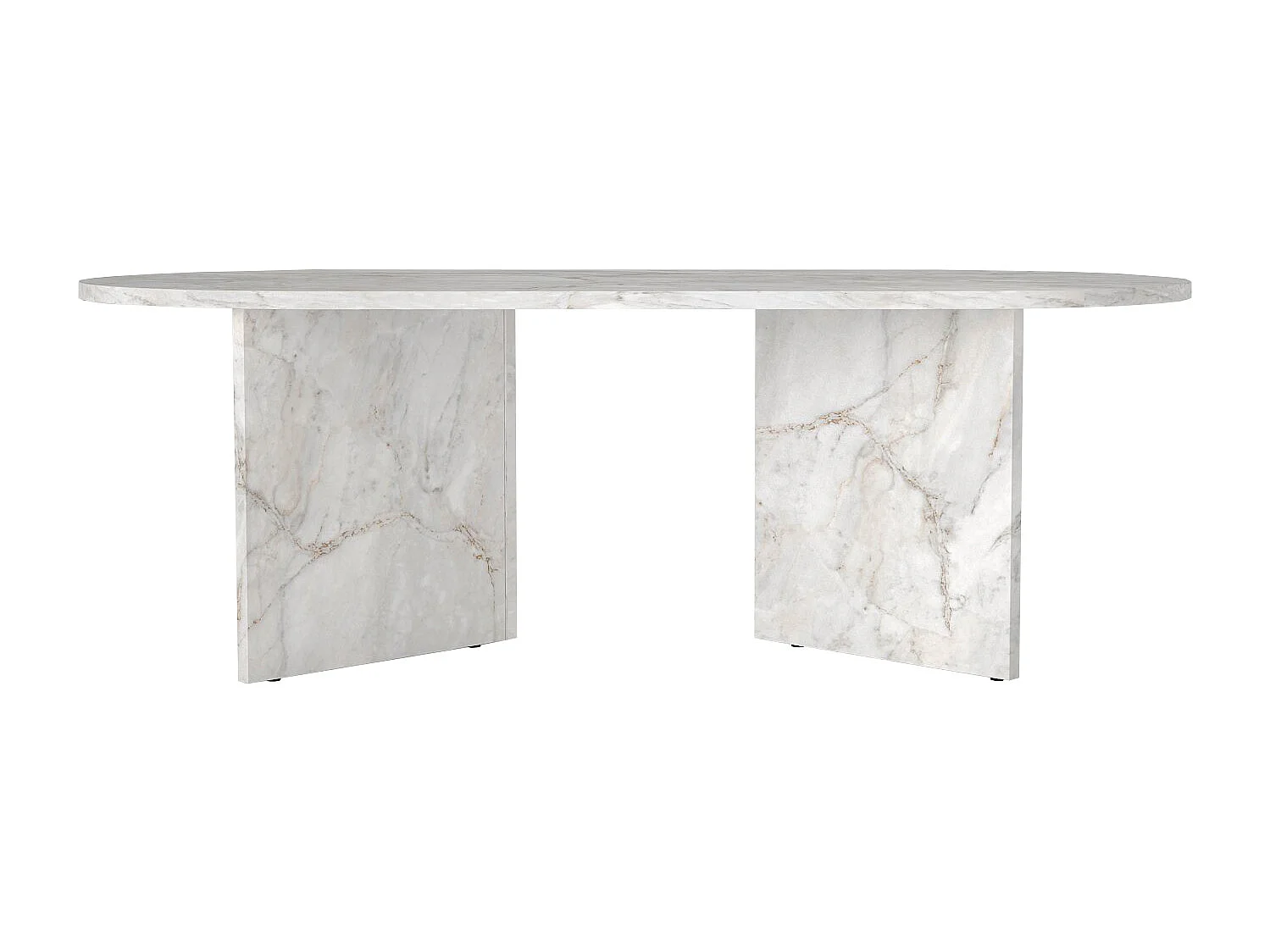 Couchtisch - Marmor-Optik Weiß - TOPANIA