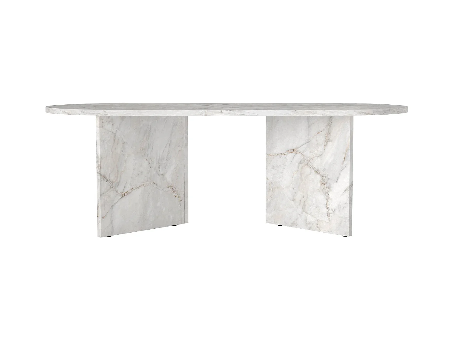 Mesa de centro - Efecto mármol blanco - TOPANIA