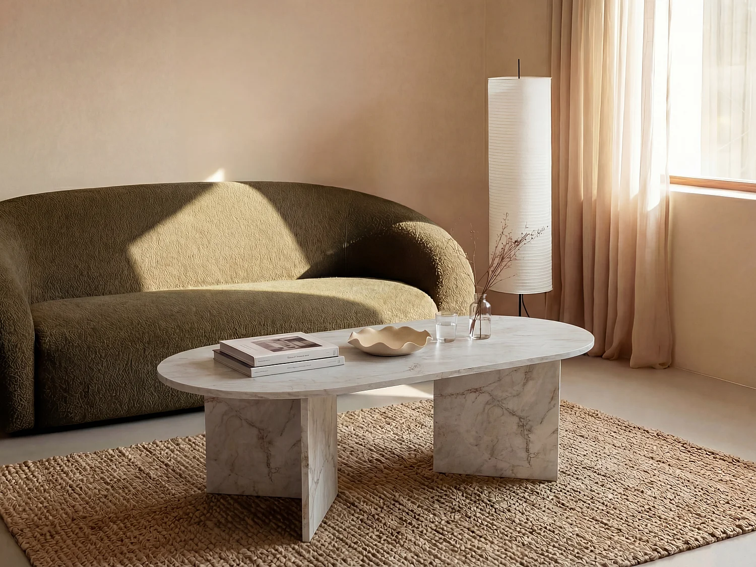 Couchtisch - Marmor-Optik Weiß - TOPANIA