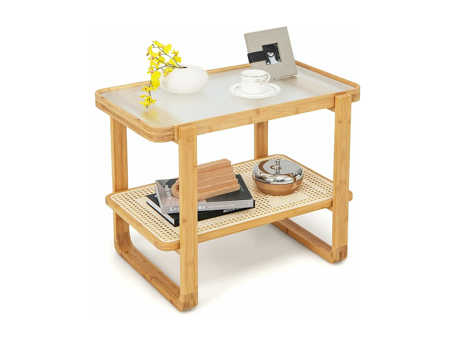 Beistelltisch, Glas, 70,5 x 44,5 x 54,5 cm