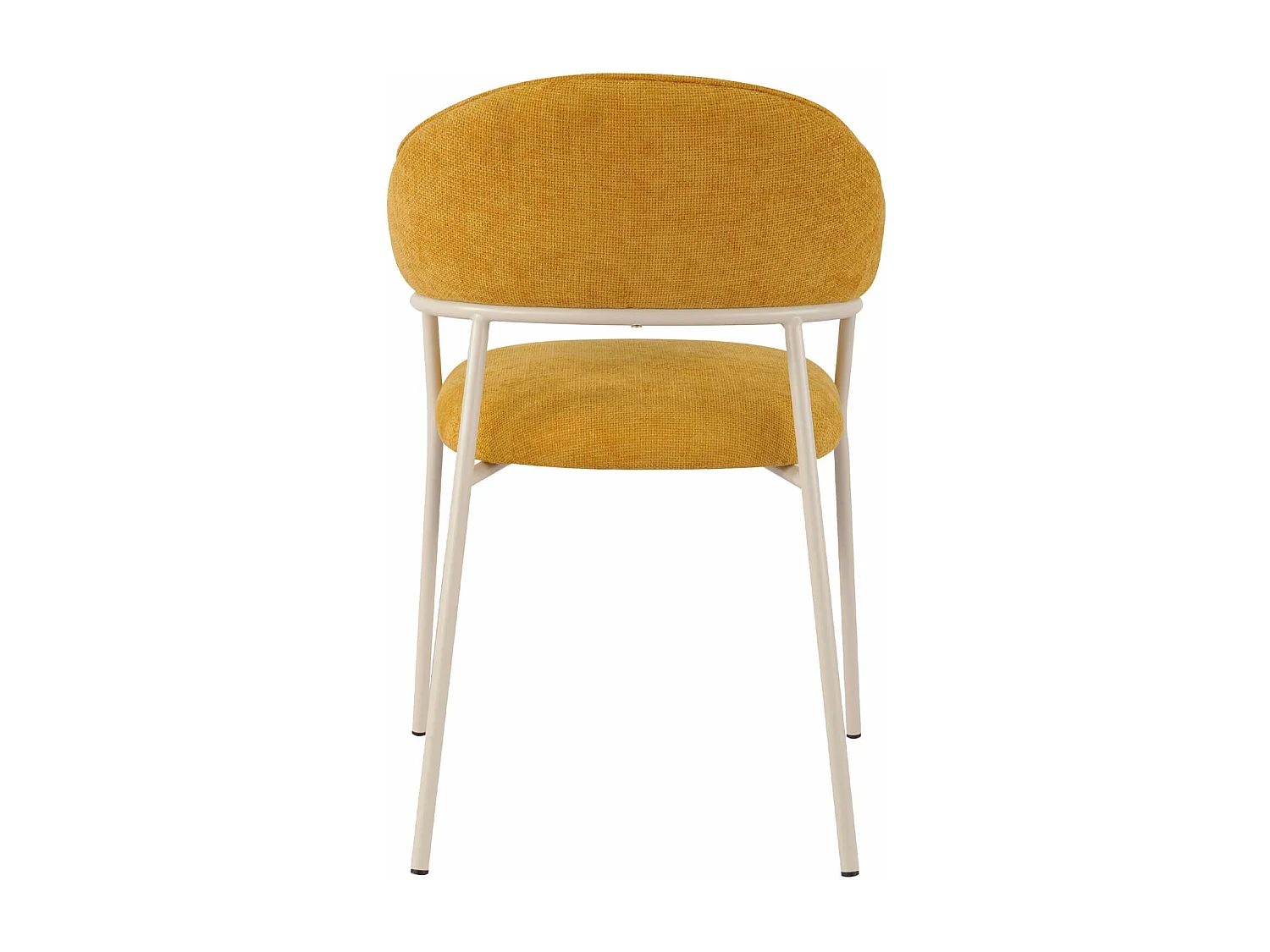 Cadeiras Rebecca Mobili Piesang 82,5x57x56,5 Tecido de Poliéster Aço Amarelo Branco Moderno CONJUNTO 2 peças