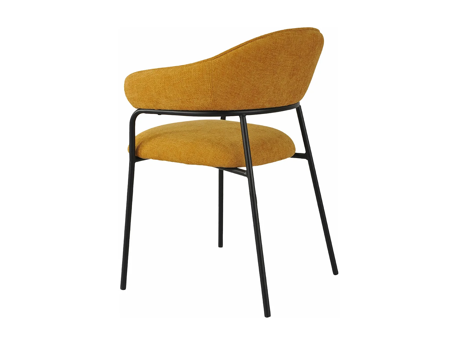 Cadeiras Rebecca Mobili Kadid 82,5x57x56,5 Tecido de Poliéster Aço Amarelo Preto Moderno CONJUNTO 2 peças