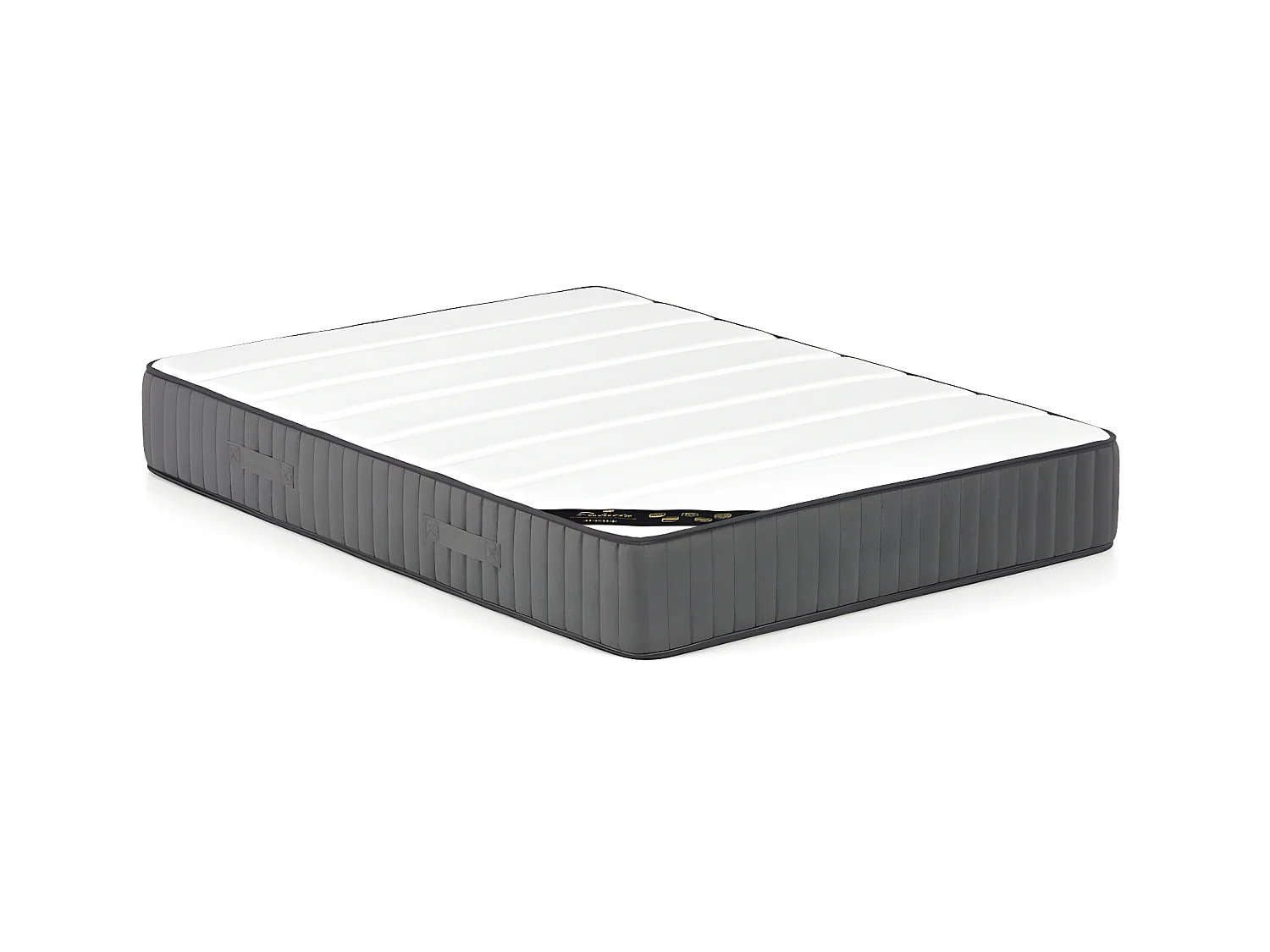 Lit coffre 160 x 200 cm - Tissu effet cuir - Beige + Matelas - DAMADO de Pascal Morabito