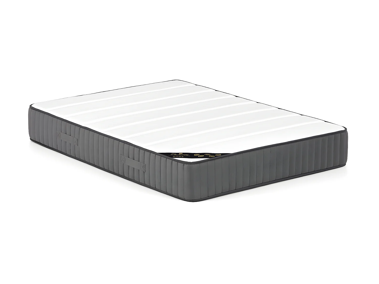 Lit coffre 160 x 200 cm - Tissu effet cuir - Beige + Matelas - DAMADO de Pascal Morabito