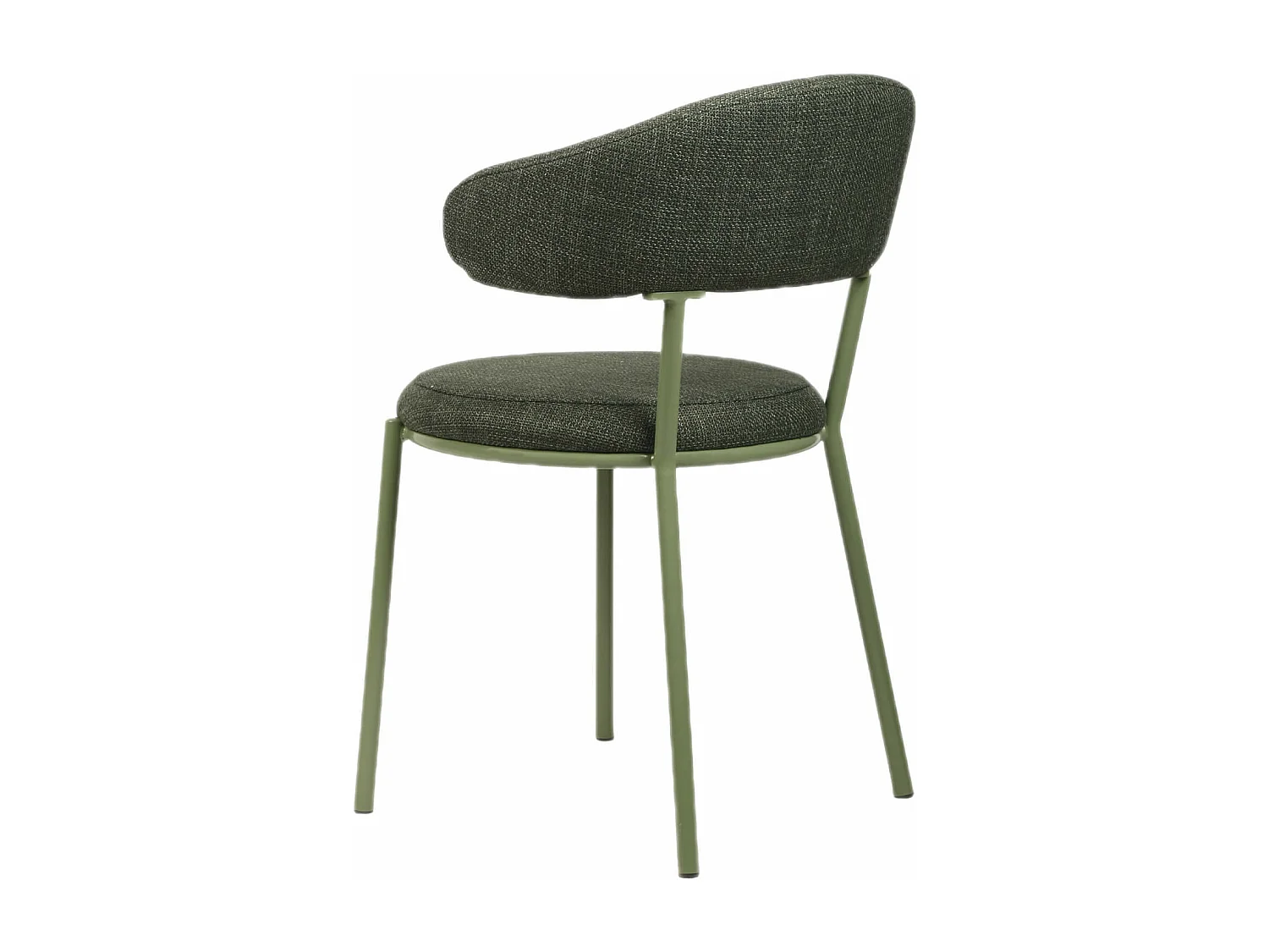 Sedie Rebecca Mobili Zeita 80,5x47,5x57,5 Tessuto Poliestere Acciaio Verde Moderno SET 2 pezzi