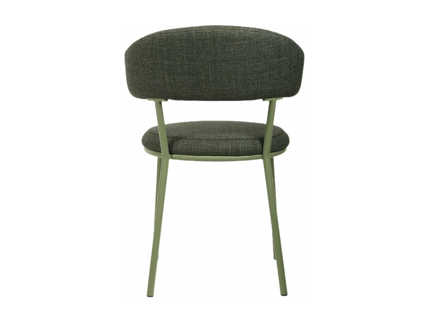 Sedie Rebecca Mobili Zeita 80,5x47,5x57,5 Tessuto Poliestere Acciaio Verde Moderno SET 2 pezzi