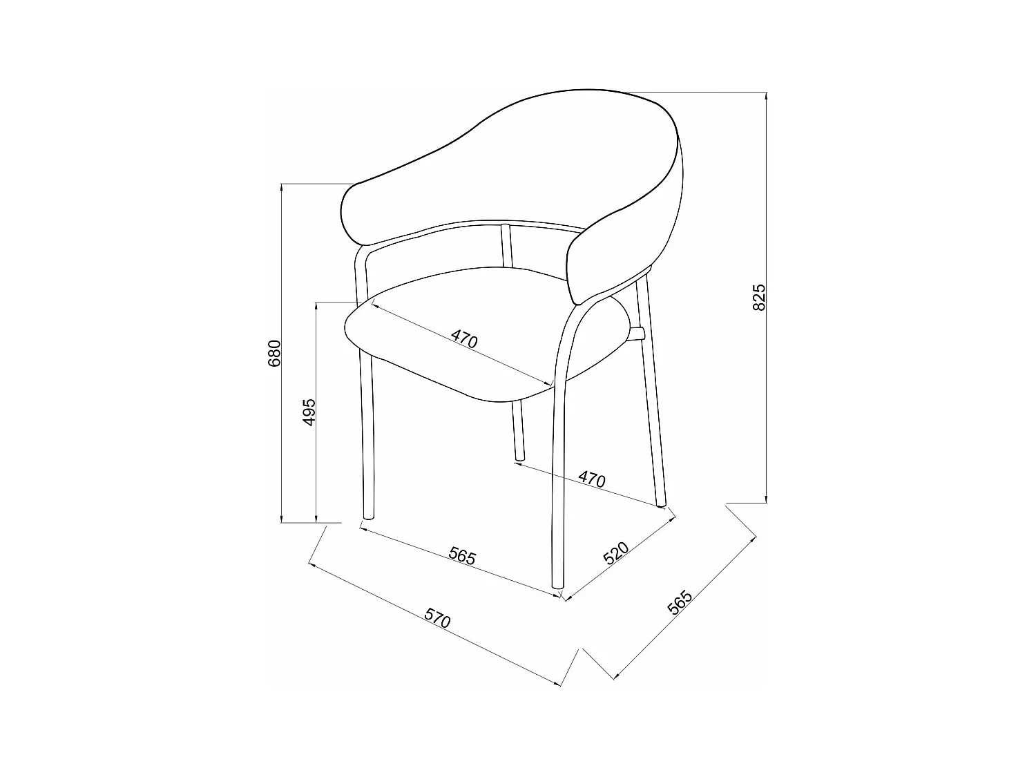 Chaises Cadetia 82,5x57x56,5 Tissu Polyester Acier Gris Blanc Moderne ENSEMBLE 2 pièces