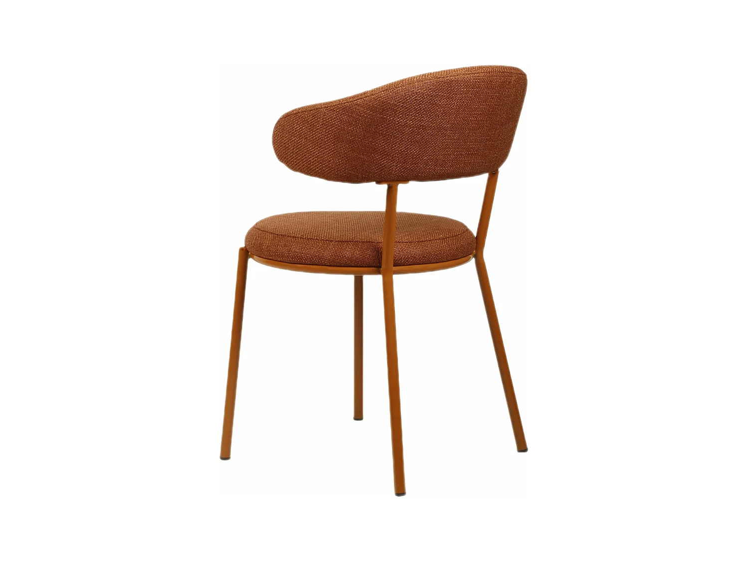 Cadeiras Rebecca Mobili Frenj 80,5x47,5x57,5 Tecido de Poliéster Aço Laranja Moderno CONJUNTO 2 peças