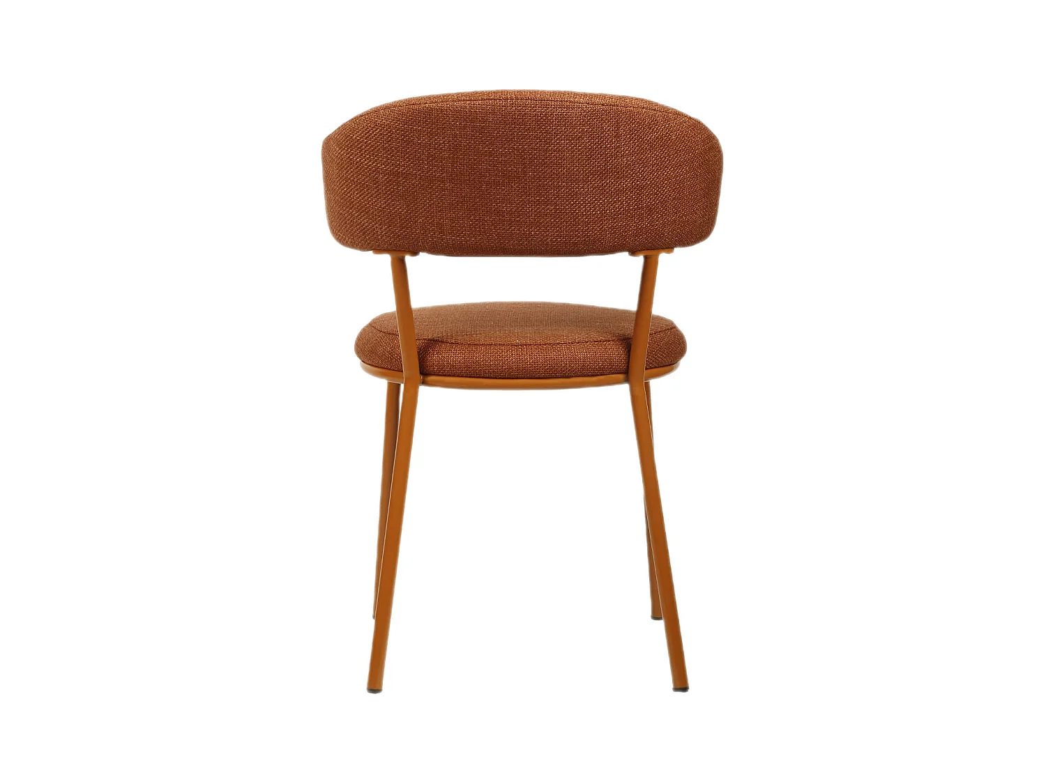 Cadeiras Rebecca Mobili Frenj 80,5x47,5x57,5 Tecido de Poliéster Aço Laranja Moderno CONJUNTO 2 peças