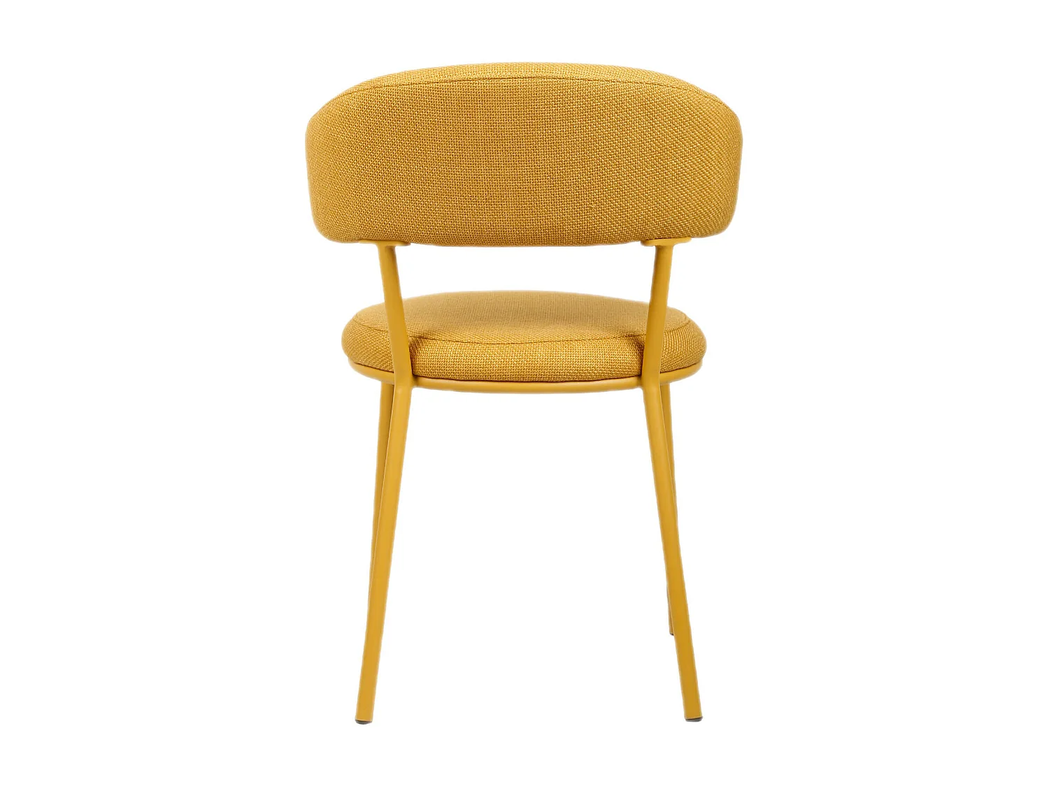 Cadeiras Rebecca Mobili Dablen 80,5x47,5x57,5 Tecido de Poliéster Aço Amarelo Moderno CONJUNTO 2 peças