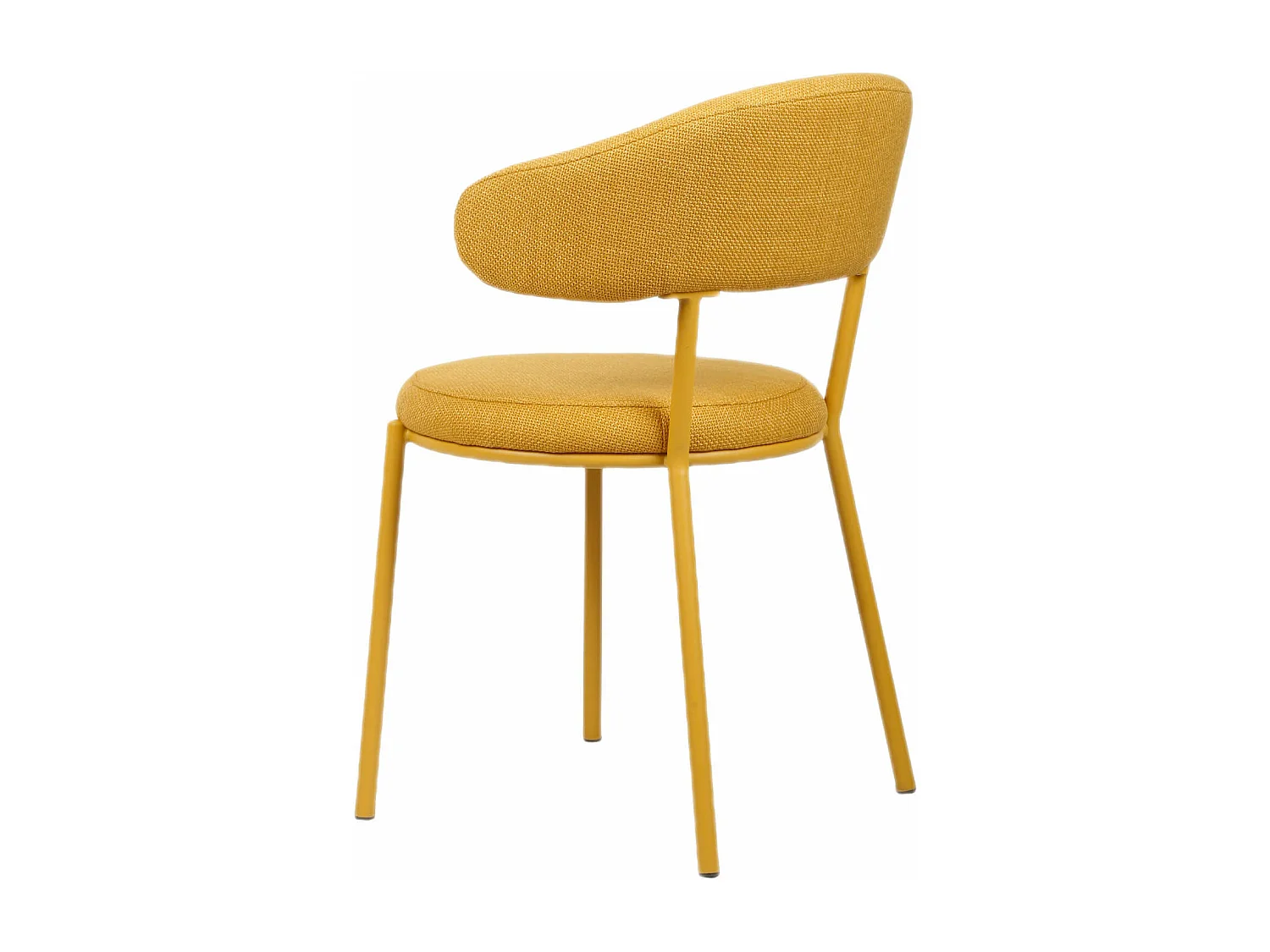 Cadeiras Rebecca Mobili Dablen 80,5x47,5x57,5 Tecido de Poliéster Aço Amarelo Moderno CONJUNTO 2 peças