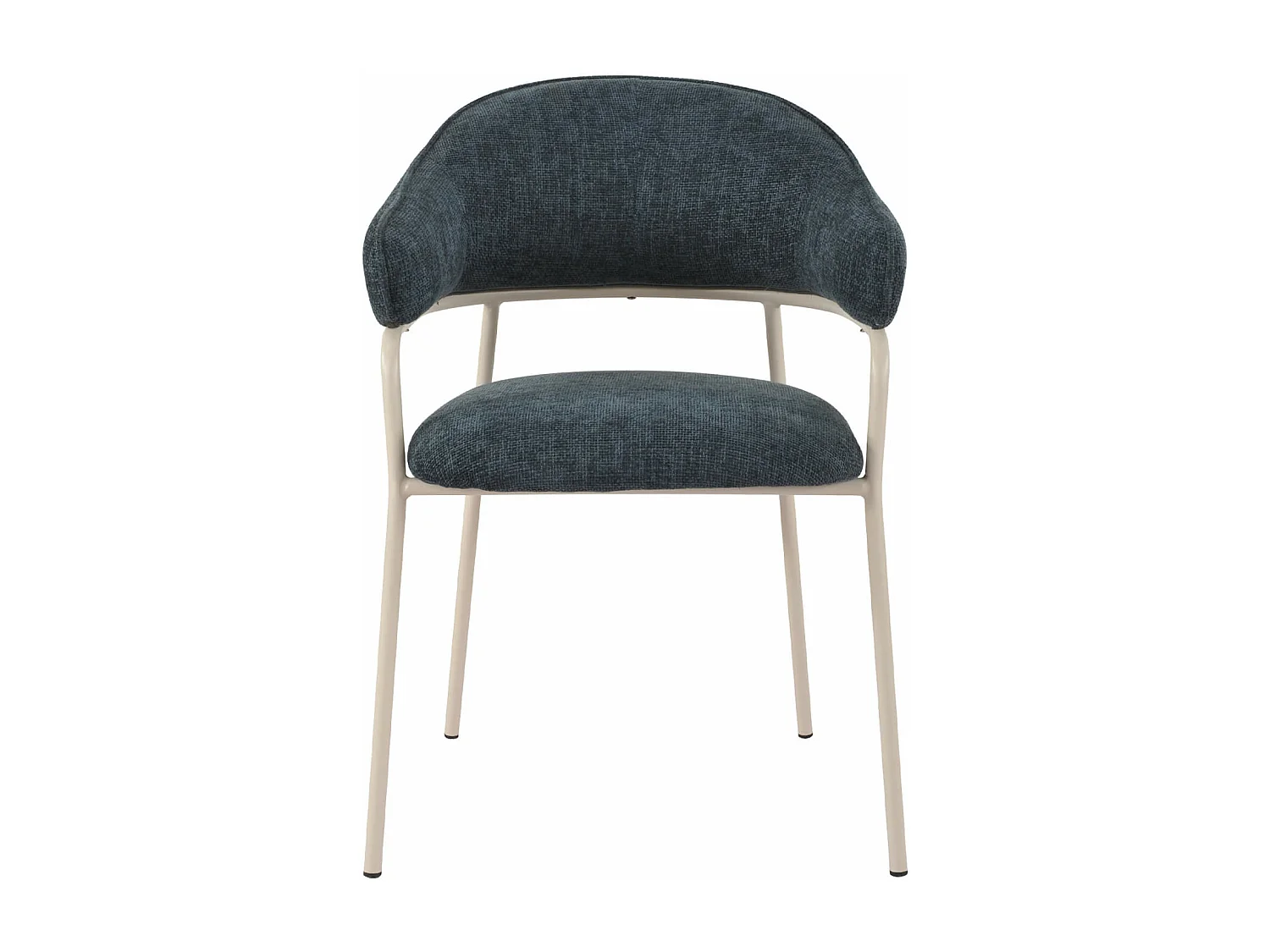 Chaises Guanabana 82,5x57x56,5 Tissu Polyester Acier Bleu Pétrole Blanc Moderne ENSEMBLE 2 pièces