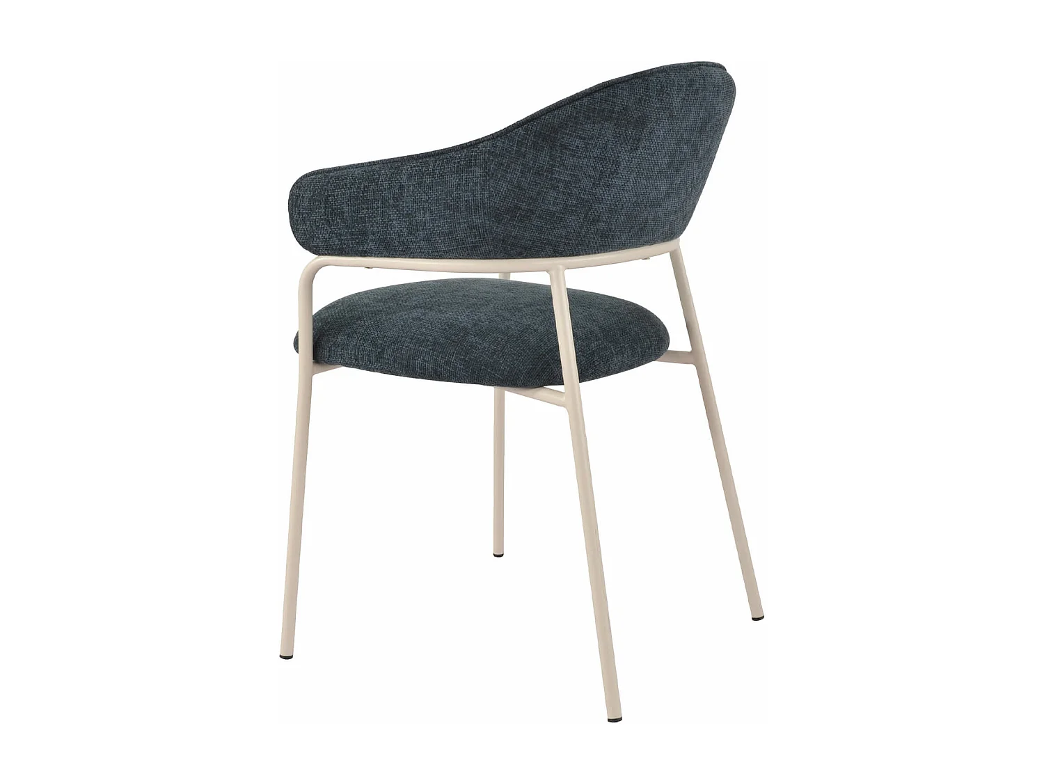 Chaises Guanabana 82,5x57x56,5 Tissu Polyester Acier Bleu Pétrole Blanc Moderne ENSEMBLE 2 pièces