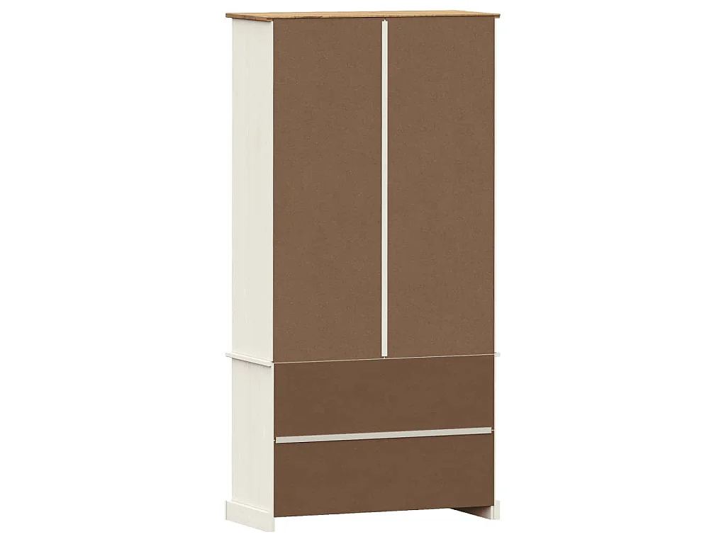 Vetrina VIGO 85x35x170 cm in Legno Massello di Pino Bianco