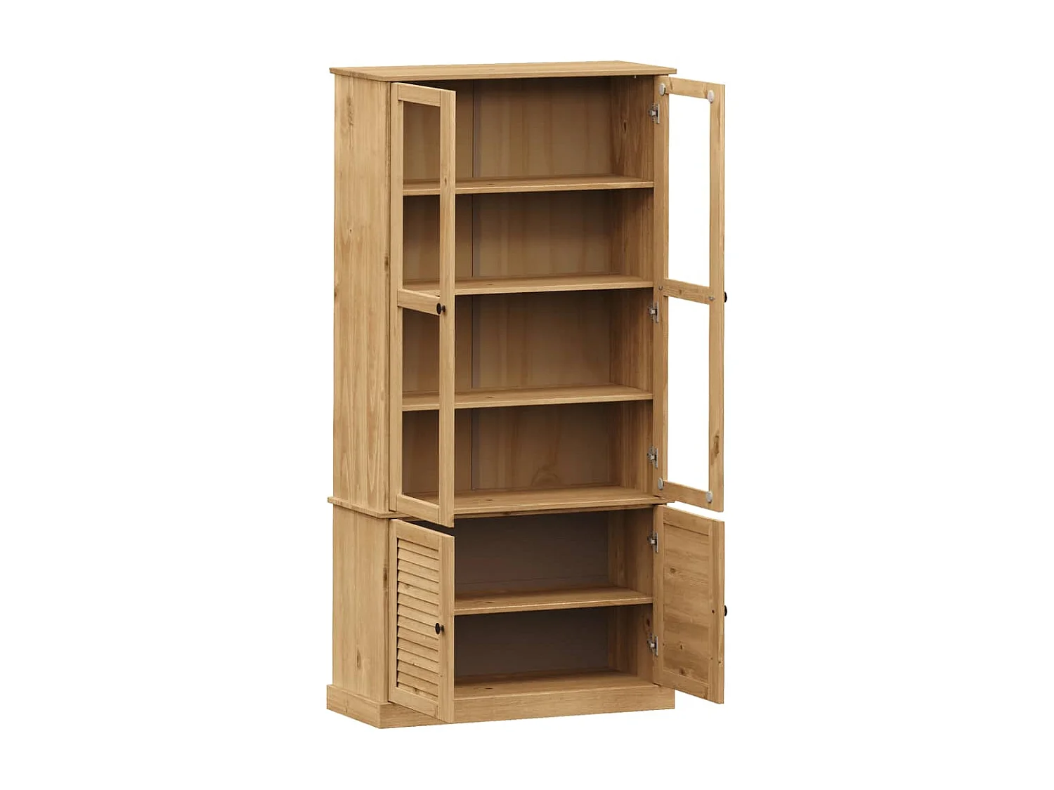 Vitrine en verre VIGO 85x35x170 cm bois massif de pin