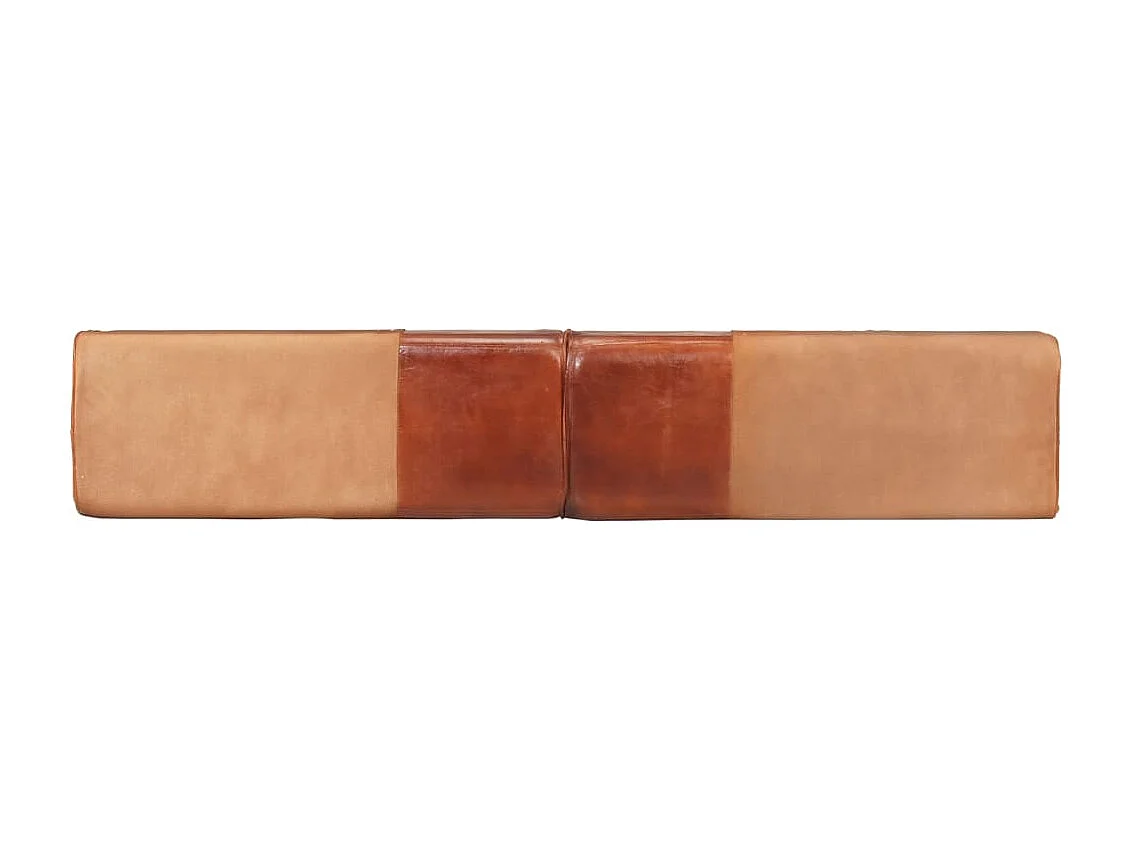 Banc de gymnastique marron 160 cm cuir véritable et toile