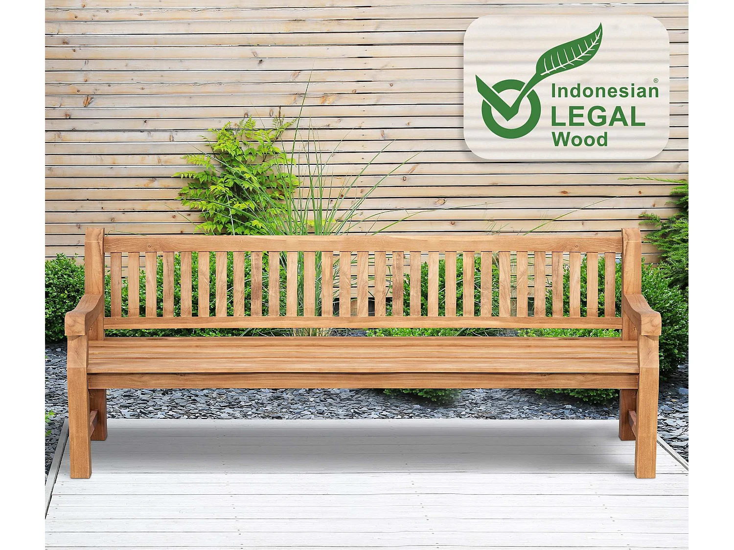 Panchina da giardino - Legno & Legno - tek - Jackson V2