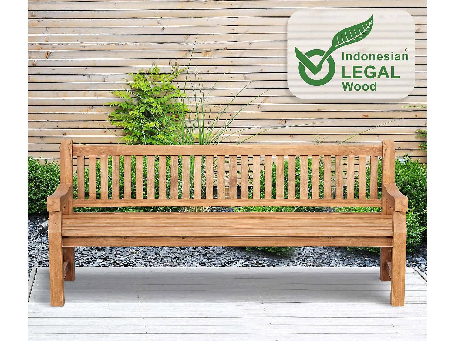 Banc de jardin - Bois & Bois - Teck - Jackson V2