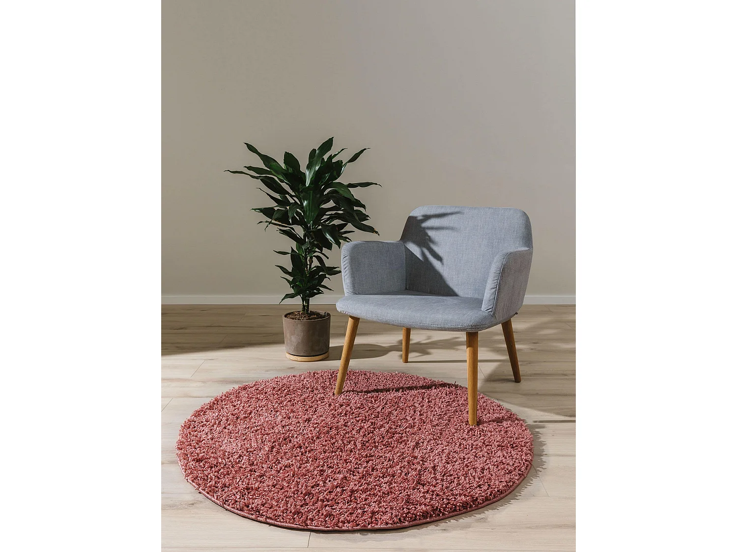 Tapis à poils longs Soho Rose ø 160 cm rond