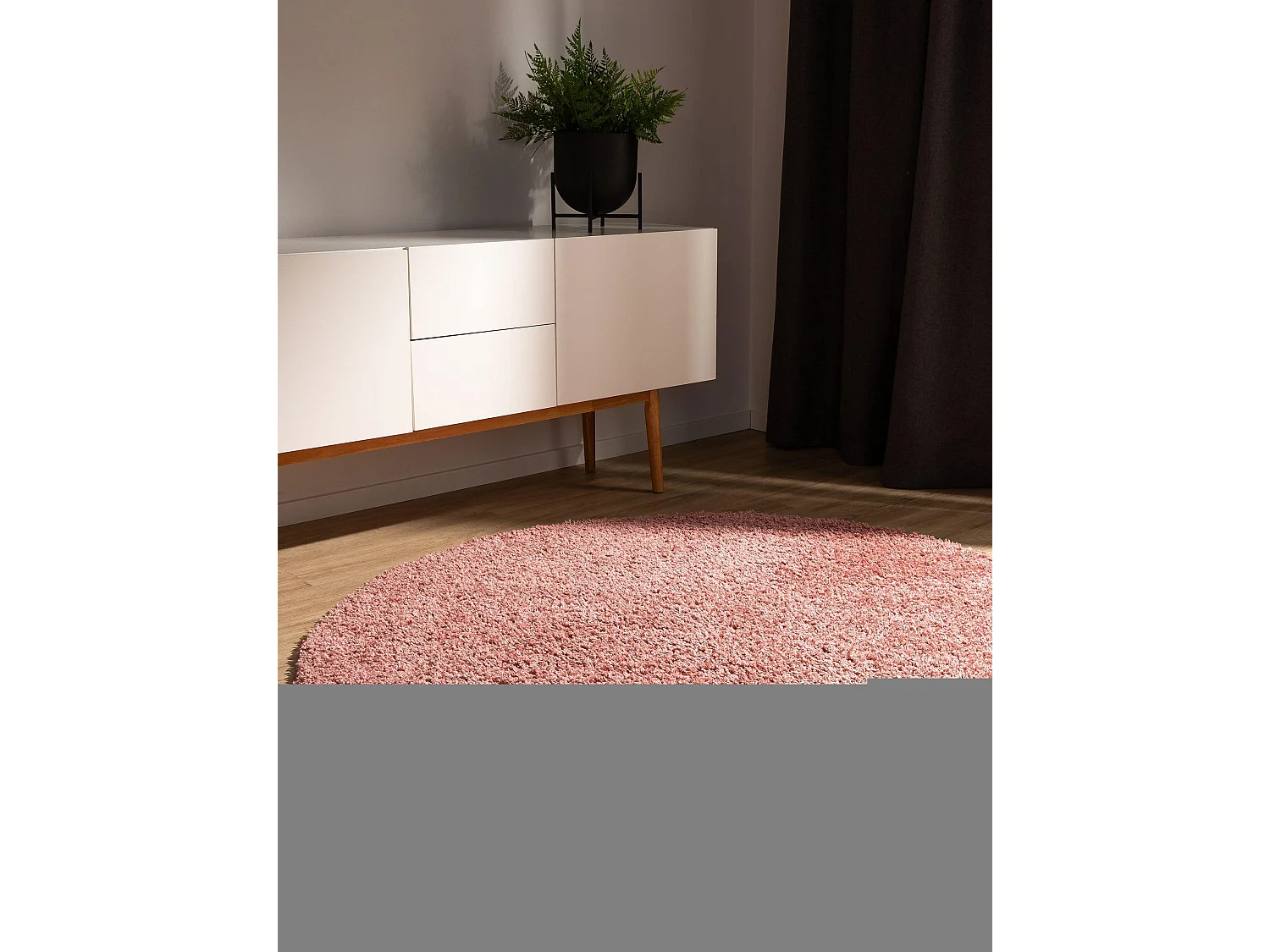 Tapis à poils longs Soho Rose ø 160 cm rond