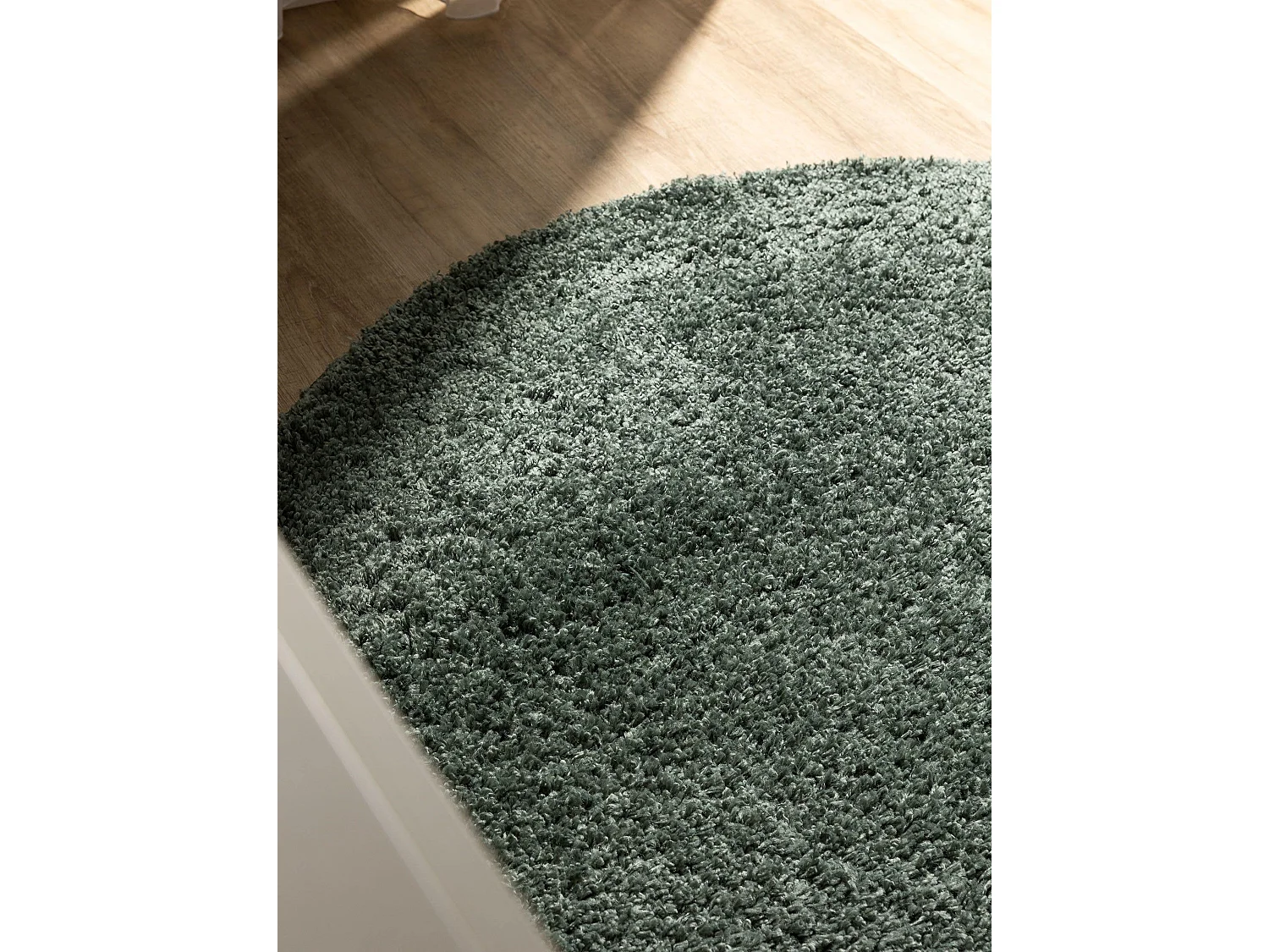 Tapis à poils longs Soho Vert clair ø 160 cm rond